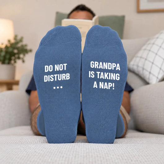 Nap Time™ personalized bamboo socks for Grandpa