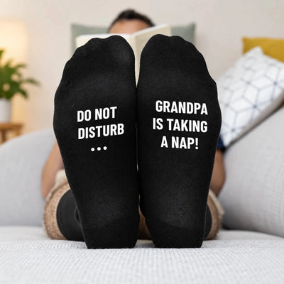 Nap Time™ personalized bamboo socks for Grandpa