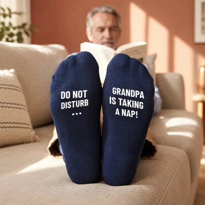 Nap Time™ personalized bamboo socks for Grandpa