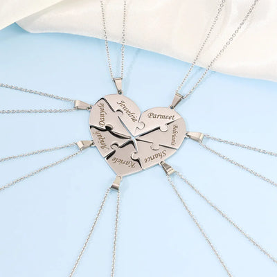 Pieces of Us™ – Personalized Family Puzzle Necklace Set