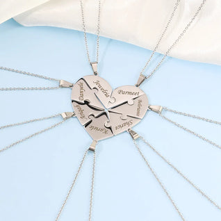 Pieces of Us™ – Personalized Family Puzzle Necklace Set