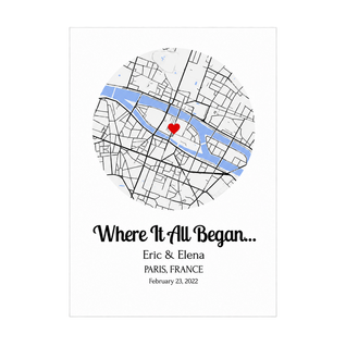 Our First Chapter™ – Personalized “Where We Met” Print