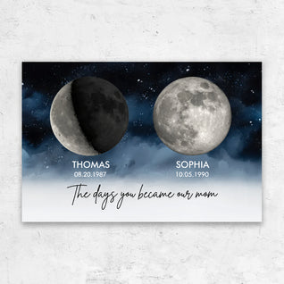 Family Moons™ - Personalized Birth Moon Canvas