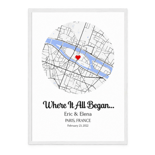 Our First Chapter™ – Personalized “Where We Met” Print