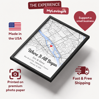 Our First Chapter™ – Personalized “Where We Met” Print