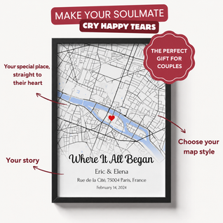 Our First Chapter™ – Personalized “Where We Met” Print
