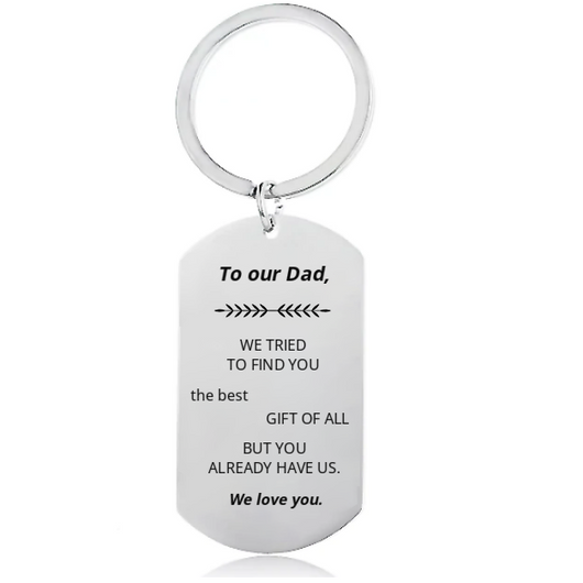 To My Dad™ personalized engraved keychain for Dad
