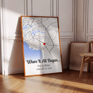 Our First Chapter™ – Personalized “Where We Met” Print