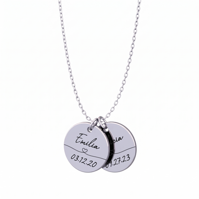 Eternal Link™ personalized name and date necklace