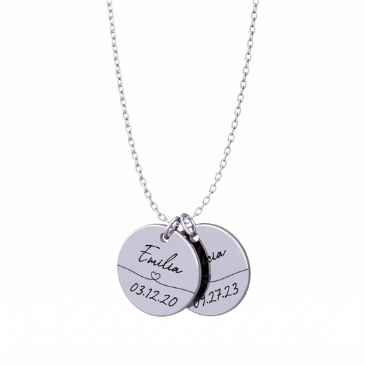 Eternal Link™ personalized name and date necklace