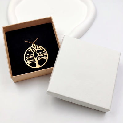 Tree of Life™ personalized family name necklace for Mom