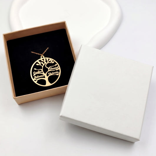 Tree of Life™ personalized family name necklace for Mom
