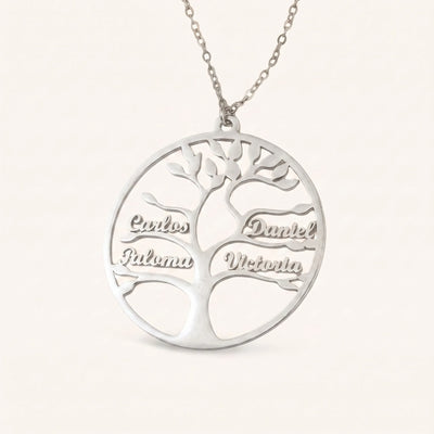 Tree of Life™ personalized family name necklace for Mom