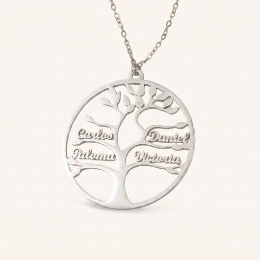Tree of Life™ personalized family name necklace for Mom