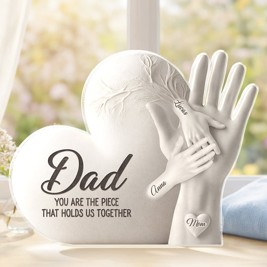 Hand in Hand™ – Personalized Acrylic Keepsake for Mom or Dad