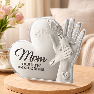 Hand in Hand™ – Personalized Acrylic Keepsake for Mom or Dad