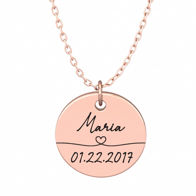 Eternal Link™ personalized name and date necklace