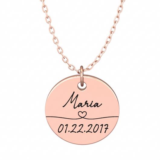 Eternal Link™ personalized name and date necklace