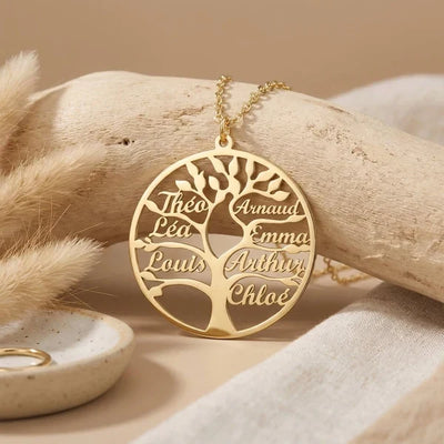 Tree of Life™ personalized family name necklace for Mom