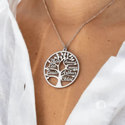 Tree of Life™ personalized family name necklace for Mom