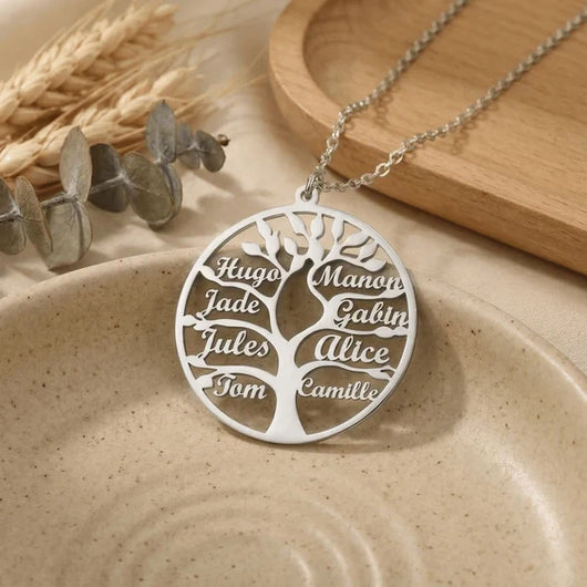 Tree of Life™ personalized family name necklace for Mom