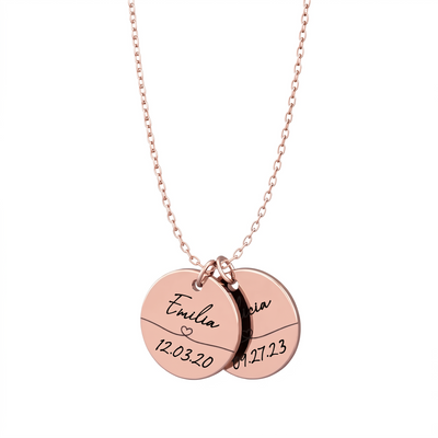 Eternal Link™ personalized name and date necklace