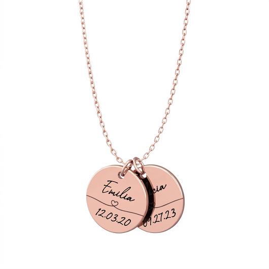 Eternal Link™ personalized name and date necklace
