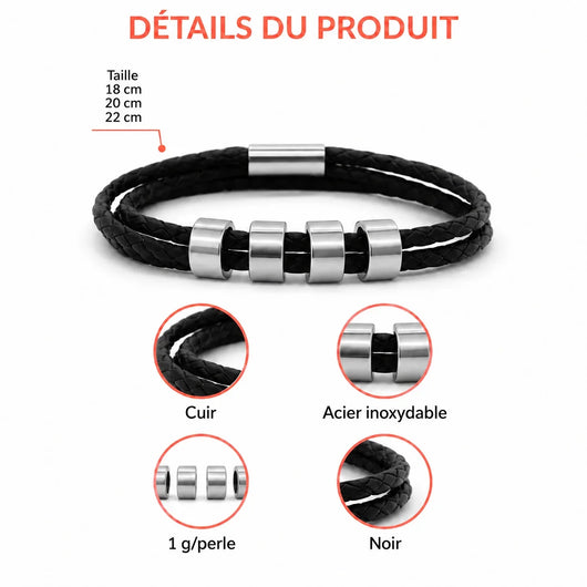 My People™ – Personalized Leather Bracelet