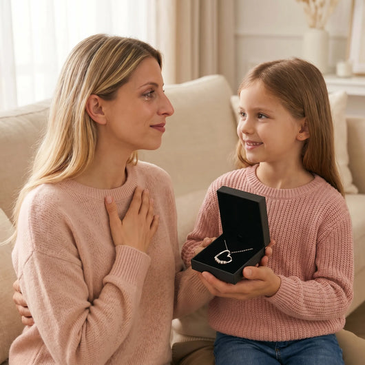 Mom's Heart™ personalized heart name necklace