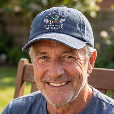 Retired Dad™ personalized retirement cap for Dad