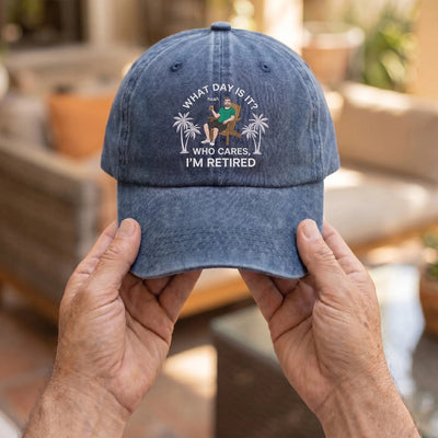 Retired Dad™ personalized retirement cap for Dad