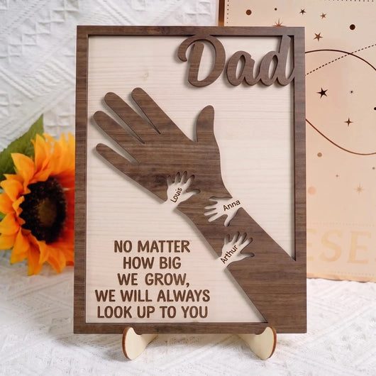 Close to You™ personalized wooden plaque for Dad or Mom