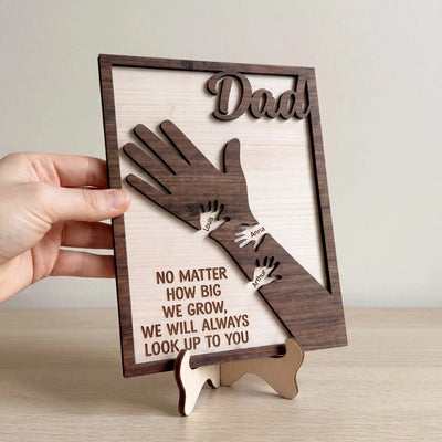 Close to You™ personalized wooden plaque for Dad or Mom