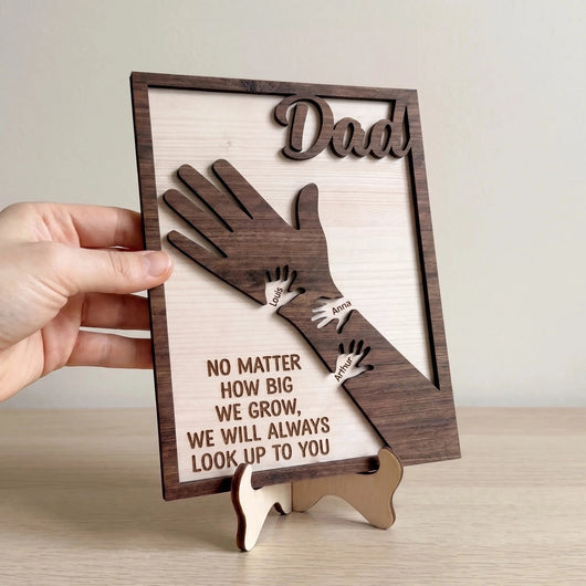 Close to You™ personalized wooden plaque for Dad or Mom