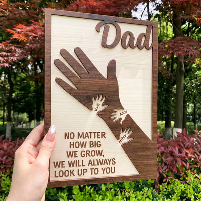Close to You™ personalized wooden plaque for Dad or Mom