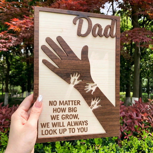Close to You™ personalized wooden plaque for Dad or Mom