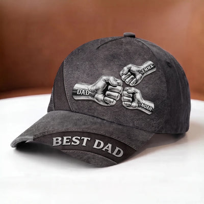 Hero Dad™ personalized Best Dad cap with children's names