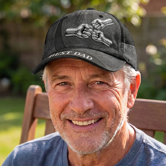 Hero Dad™ personalized Best Dad cap with children's names