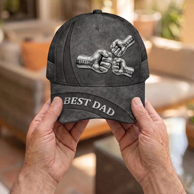 Hero Dad™ personalized Best Dad cap with children's names