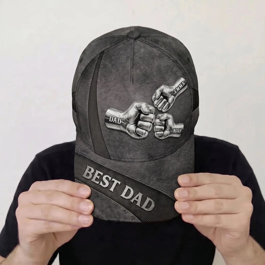 Hero Dad™ personalized Best Dad cap with children's names