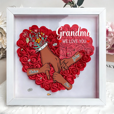 With Mom personalized floral family frame