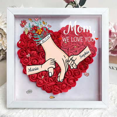 With Mom personalized floral family frame