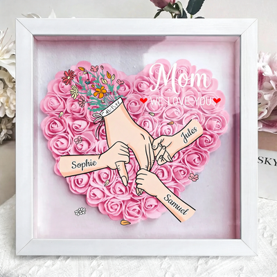 With Mom personalized floral family frame