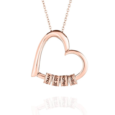 Mom's Heart™ personalized heart name necklace