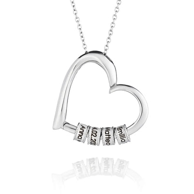 Mom's Heart™ personalized heart name necklace
