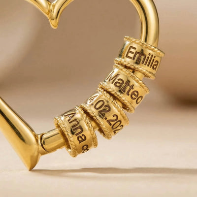 Mom's Heart™ personalized heart name necklace