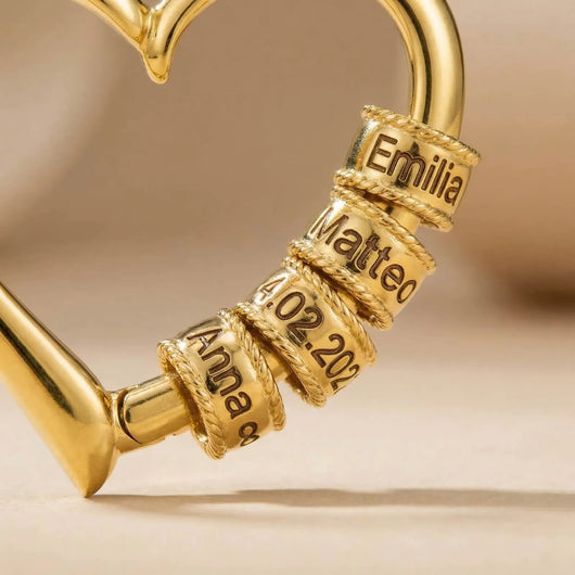 Mom's Heart™ personalized heart name necklace