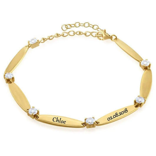Love Links™ personalized bracelet engraved with names