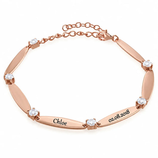 Love Links™ personalized bracelet engraved with names