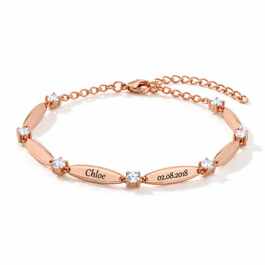 Love Links™ personalized bracelet engraved with names